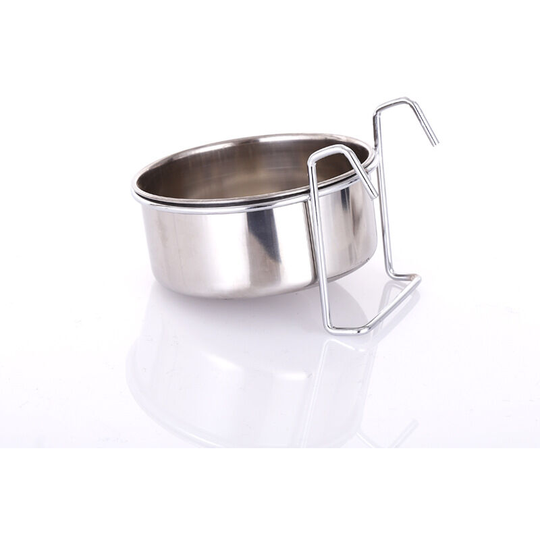 Stainless steel pet food bowl with stand, 14 * 5CM