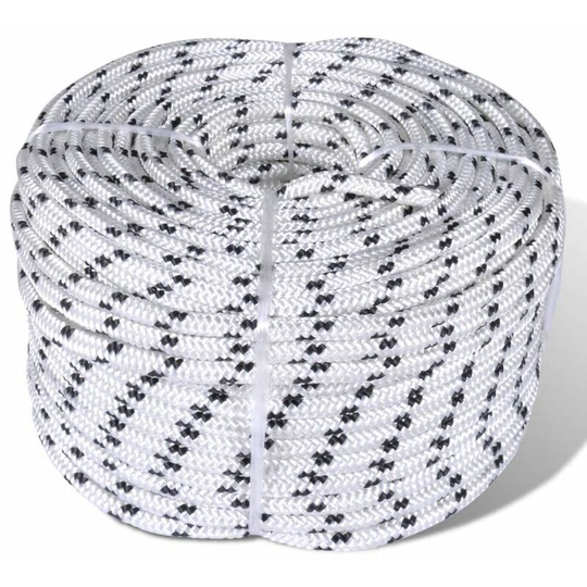 Braided Rope Coil Boat Line Polyester 10 mm x 50 m