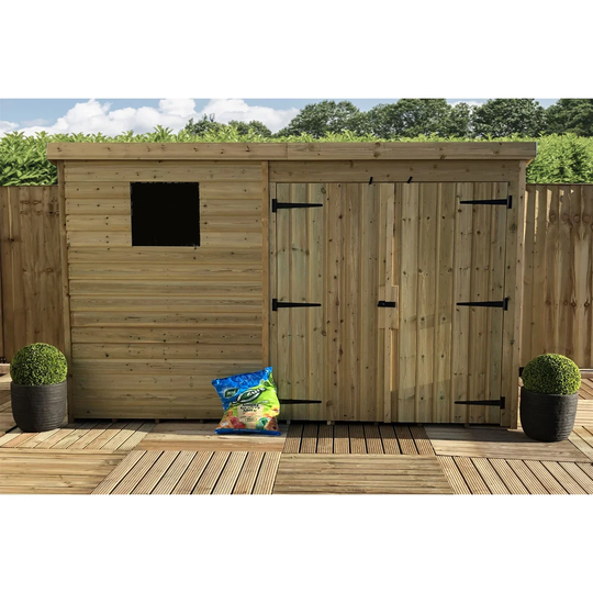 Shawntella 10 ft. W x 8 ft. D Solid Wood Garden Shed