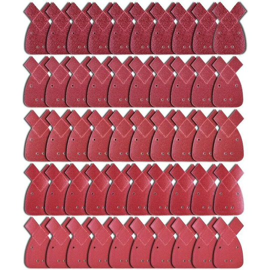 50 Pieces Sanding Sheets Sanding Sheet 10 x Grit 40/60/ 80/120/ 240 Sandpaper Sanding Triangles Fit Black and Decker Detail Palm Sander