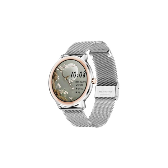 Smartwatch Women,Clocks,1.1 Inch Smartwatches Sports Watch Pedometer with Sleep Heart Rate Monitor, IP67 Smart Watch Women for Android and iOS,Silver