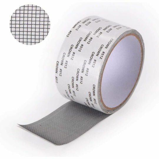 Mosquito Net Repair Tape - Mosquito Net Repair Patch Window Repair Adhesive Mosquito Net Repair Kit 5 x 2m (Grey)