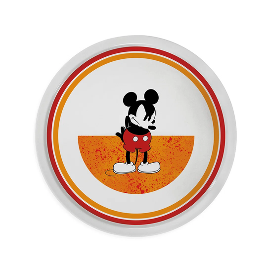 Mickey I Am D.31 Orange/White Pizza Plate