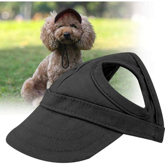 Pet Cat Sports Hat Outdoor Cap Sunbonnet Adjustable Summer Stripes Travel Cap socialme-eu Packing(M - Black)