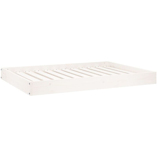 Dog Bed White 101.5x74x9 cm Solid Wood Pine Vidaxl White
