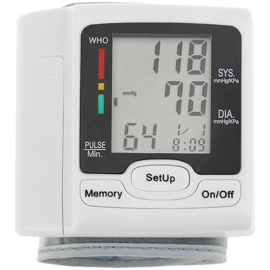 Automatic Blood Pressure Monitor Wrist Sphygmomanometer lcd Digital Display Medical Household Use for Measuring Pulse Rate, b - b