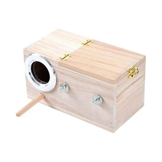 Parakeet Nesting Box, Pet Bird Wooden House Parakeet Nest Box Bird House Box Parrotlets Wood For Lovebirds Breeding Mating Bird Supplies Box (s)