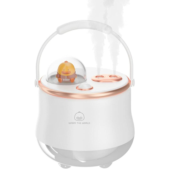 Humidifier, 400ml Mini Portable Humidifier with Dual Nozzle Adjustable Personal Humidifier for Bedroom, Study, Office, Home, White