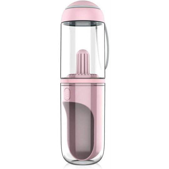 Additional Lighting, Lightweight Reversible Water Bottle Lights, Food Grade BPA-Free Silicone Bottle, Suitable for Dogs and Cats (Pink)