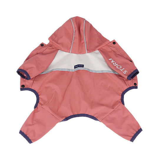 Pet mackintosh, waterproof pet clothing reflective four-legged polyester small to medium-sized dog mackintosh, suitable for small to medium-sized