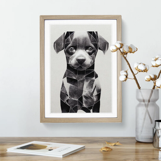 Superb Puppy Dog Abstract - Picture Frame Graphic Art
