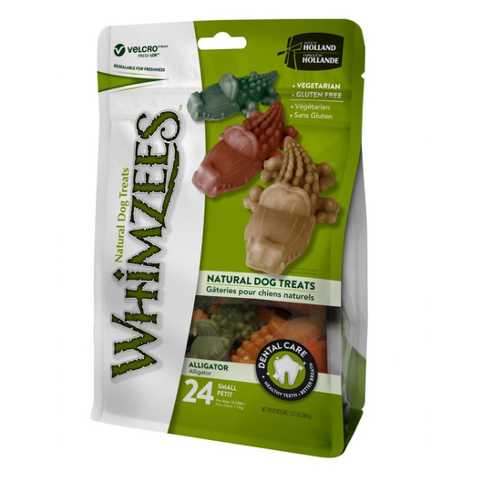 Whimzees Alligator Dog Chew Treats (24 Pieces)