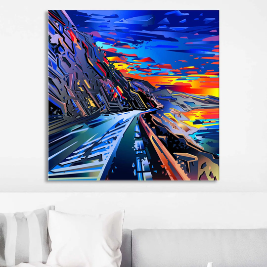Sunset Road by Bekim Mehovic - Wrapped Canvas Graphic Art