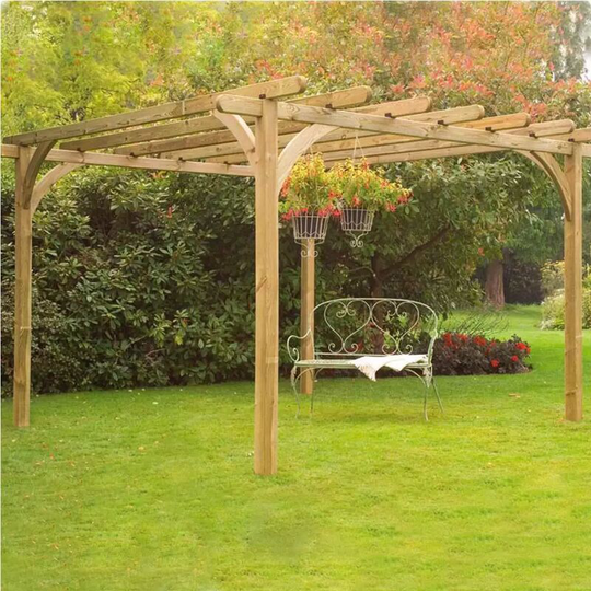 Ultima Pergola Kit 3.6 x 3.6m Pressure Treated Garden Feature Frame