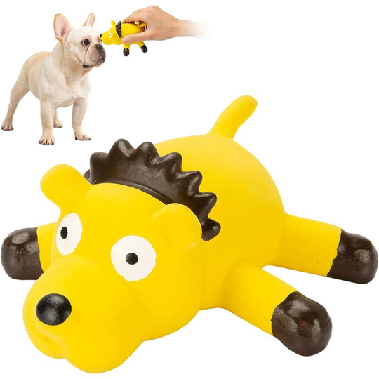 Premium Natural Rubber Dog Squeaker Toy - Indestructible Chew Toy - Natural Rubber Toothbrush - Non-toxic and bite resistant. - Langray