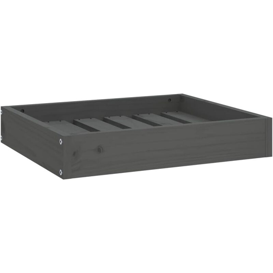 Dog Bed Grey 51.5x44x9 cm Solid Wood Pine Vidaxl Grey