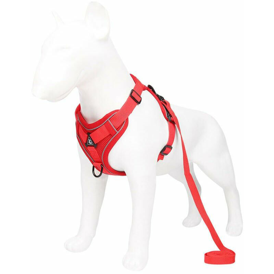 Dog Harness, Reflective Dog Doors, Anti-Pull Dog Harness, Harness and Leash Set, Soft Breathable Padding