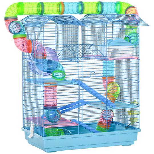 PawHut 5 Tiers Hamster Cage Animal Travel Carrier Habitat