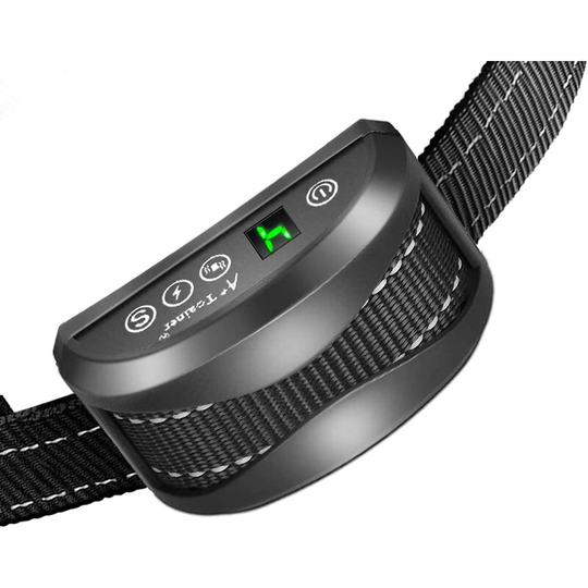Perle Rare - Dog Anti Bark Collar - 3 Modes Shock/Vibration/Sensitivity Safe Auto Training Aid Rechargeable Battery IP65