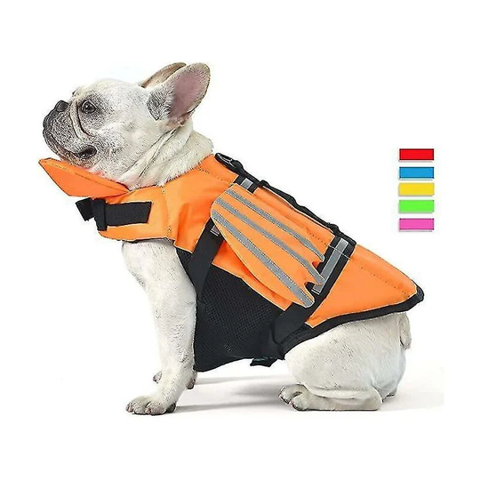 Wings Design Dog Life Jacket, Dog Flotation Lifesaver Preserver Swimsuit With Handle xs (Chest Girth 30-42 cm) Blue Thsinde