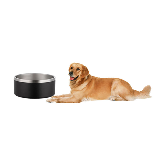 Dog and Cat Bowl for Food and Water, Double Wall Stainless Steel Metal Bowl, Non-Slip Feeding Dish, Small, Medium and Large Pets