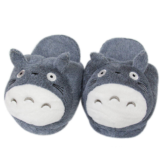 Chinchilla Totoro Plush Slippers Plush Hayao Miyazaki Cotton Shoes