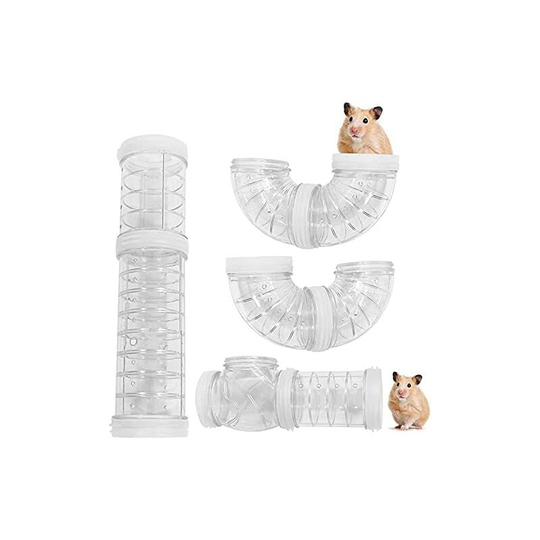 Betterlifegb - Hamster tube tunnel toy, varied diy game module for mouse toy exercise Hamster external connection tunnel for hamster sports white