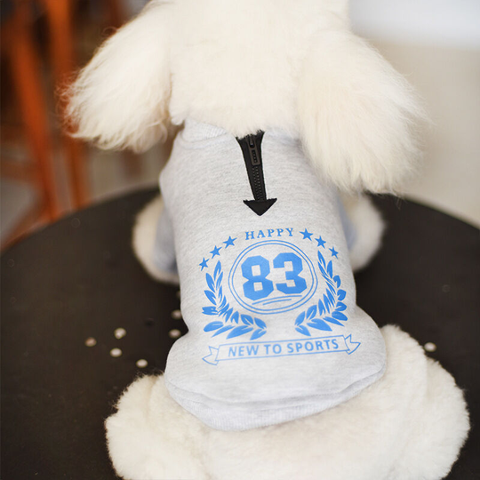 Dog clothes spring and autumn clothes thin fleece two-legged clothes Teddy Boomerang Yorkshire cat clothing pet casual sweatshirt m (chest 38', neck