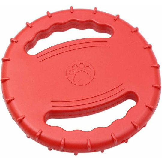 Petileur Large Dog Frisbee Interactive Frisbee Toy for Dogs Floating and Resistant (Red)