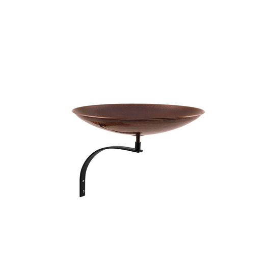 Achla BCB-01-WM Burnt Copper Birdbath with Wall Mount Bracket