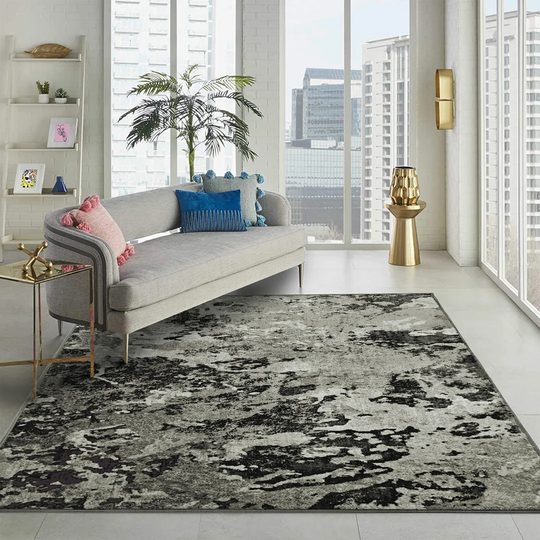 Elkita No Pattern And Not Solid Colour Machine Woven Careem / Grey Area Rug