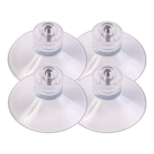 4 x suction cups ø 32 mm with M6x14mm thread with knurled nuts Transparent
