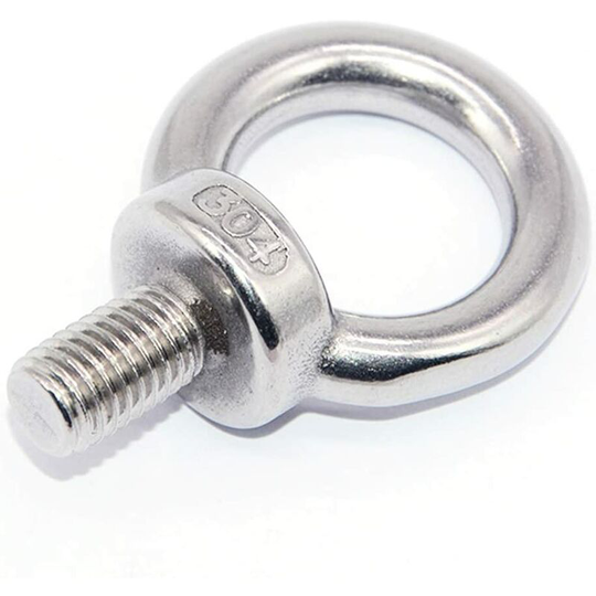 10PCS Ring Lifting Eye Bolts Male Threaded Nut Fastener 304 Stainless Steel,Pack-of-10, M8