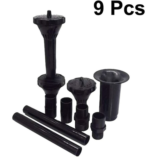9 pcs Small Fountain Nozzle kit Water Fountain Nozzle Heads for Pond Fountain Submersible Pump Swimming Pool