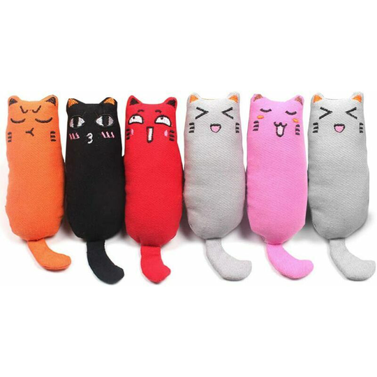 6 pieces toys with cat grass for interactive cats chew chat pussy supplies for cat kitten kitten, toy with chat grass set of chew toys set