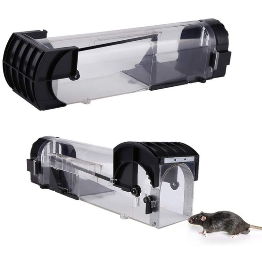 Devenirriche - Mousetrap Alive, Live Traps Mice Reusable Rat Traps Mousetrap Game Plastic Rodent Control Hunting Accessories Safe for Children & Pets