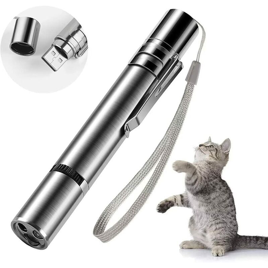Laser Pointer,Cat Laser Pointer Red led Light Pointer Cat Toys for Indoor Cats Dogs, Long Range 3 Modes Lazer Projection Playpen ,usb Recharge Pointer