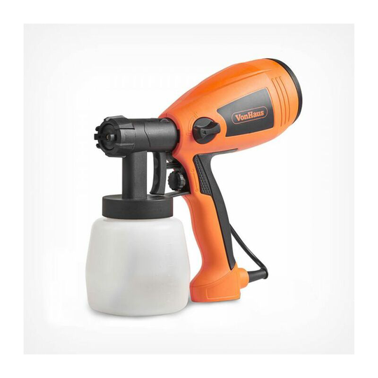 Vonhaus - Electric Paint Sprayer for Fences, Walls and Ceilings - 400W Motor, Large 800 ml Capacity, 3 Spray Patterns and Fast 700 ml/min Flow Rate -