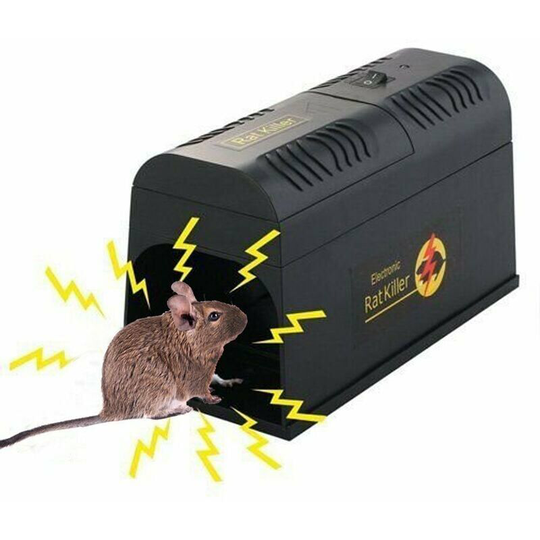 Flkwoh - Electronic Mouse Rodent Trap, Non-Toxic High Voltage Eliminator Mouse Trap, Indoor and Outdoor Control of Rats, Insect Pests