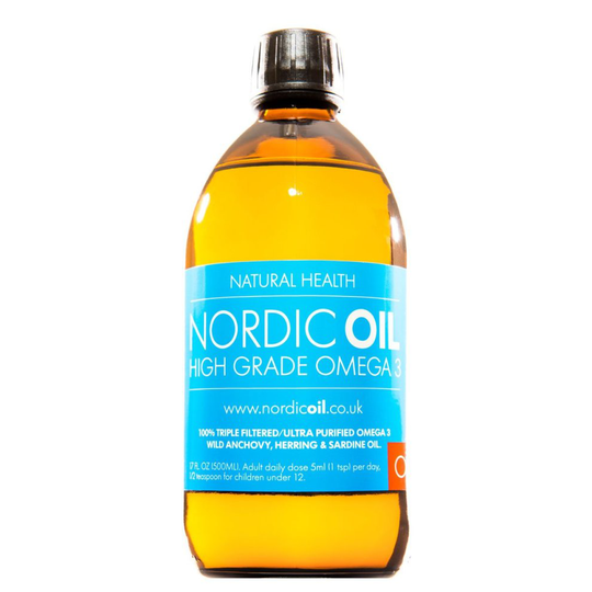Nordic Oil High Strength 500ml Omega 3 Fish Oil. Lemon Flavoured