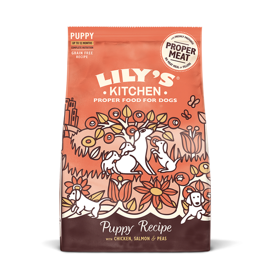 Lily's Kitchen Puppy Dry Dog Food - Chicken, Salmon & Peas - Economy Pack: 2 x 7kg