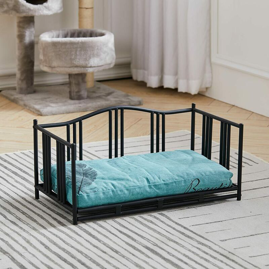 Lurxury Metal Iron Frame Couch Sofa Bed with Thickened Pad Cushion - Livingandhome