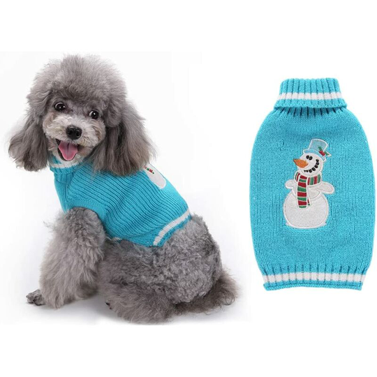 Knitted turtleneck dog sweater, dog clothes for small medium dog, cute dog for autumn winter, warm and soft dog sweater
