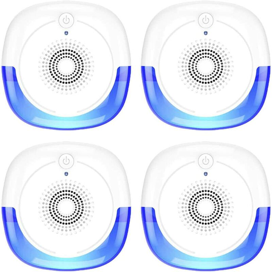 Deckon - 4 Pcs High Power Ultrasonic Insect Repellent Ultrasonic Electric Rodent Control Device for Repelling Mosquitoes, Cockroaches, Flies, Rats