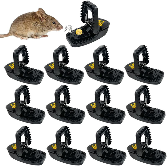 Qersta - 12pcs Mouse Trap, Small Rat Traps That Work, Outdoor Reusable Rat Trap
