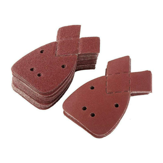 50 Triangular Sandpaper, 4 Holes, 40/60/80/120/240 Thickness Sandpaper for Sanders