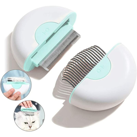 Cat Brush Set, Cat Brush, Suitable for Hair Removal and Grooming, Pet Massage Comb(Green)