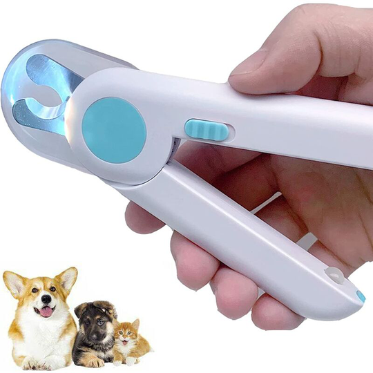 Aougo - Dog nail clippers, cat nail clippers, pet nail clippers with light, led light pet nail clippers and nail clippers, blood line anti-cut nail