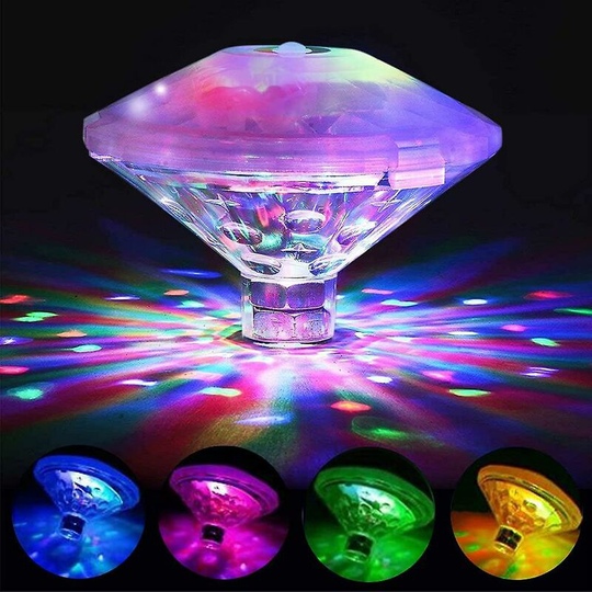 Thsinde - Color Floating Pool Light, Disco Bath Light, Ip68 Submersible Led Light, Led Underwater Light With 7 Modes For Bathroom Swimming Pool Spa