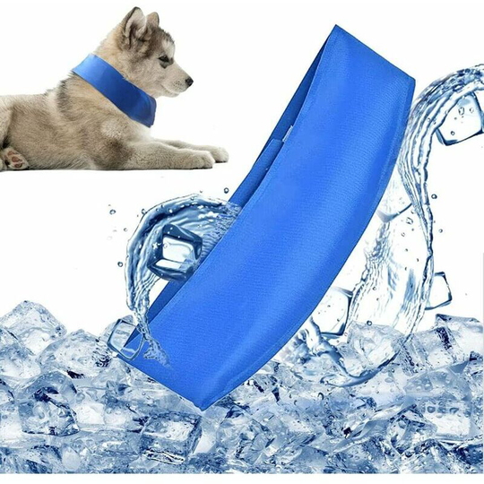 Dog Cooling Collar for Dog and Cat(M)Dog Cooling BandanaAdjustableDog Cooling CollarDog Cooling ScarfKeep Pets Cool